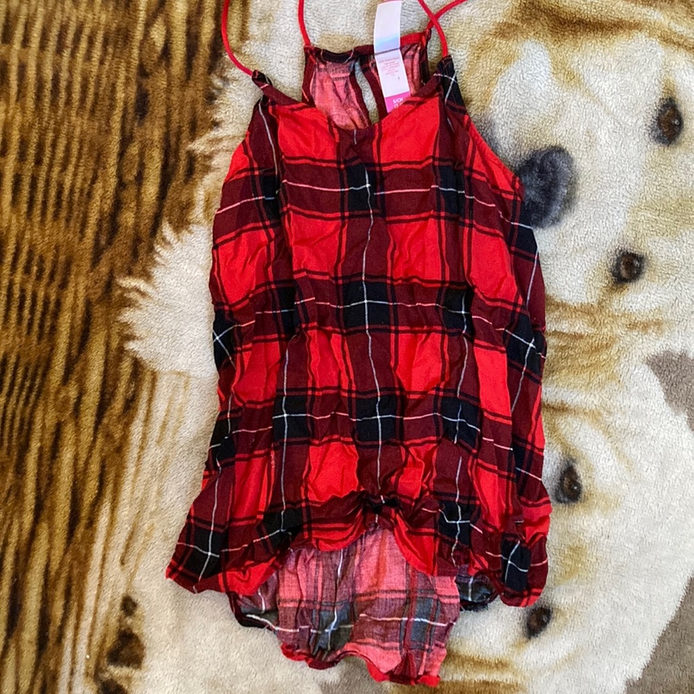 Red plaid tank top